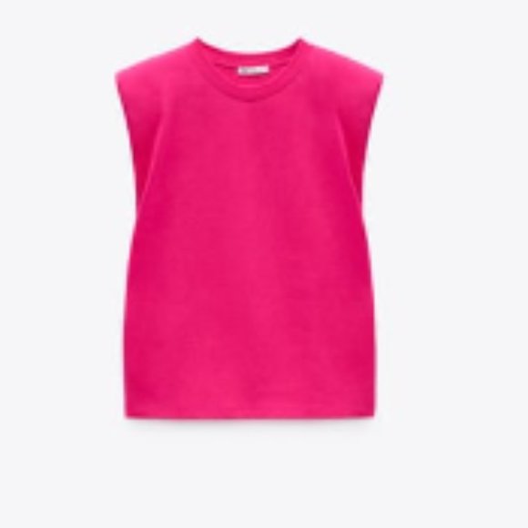 ZARA/FUCHSIA MUSCLE TANKTOP/SIZE LARGE - Picture 1 of 1